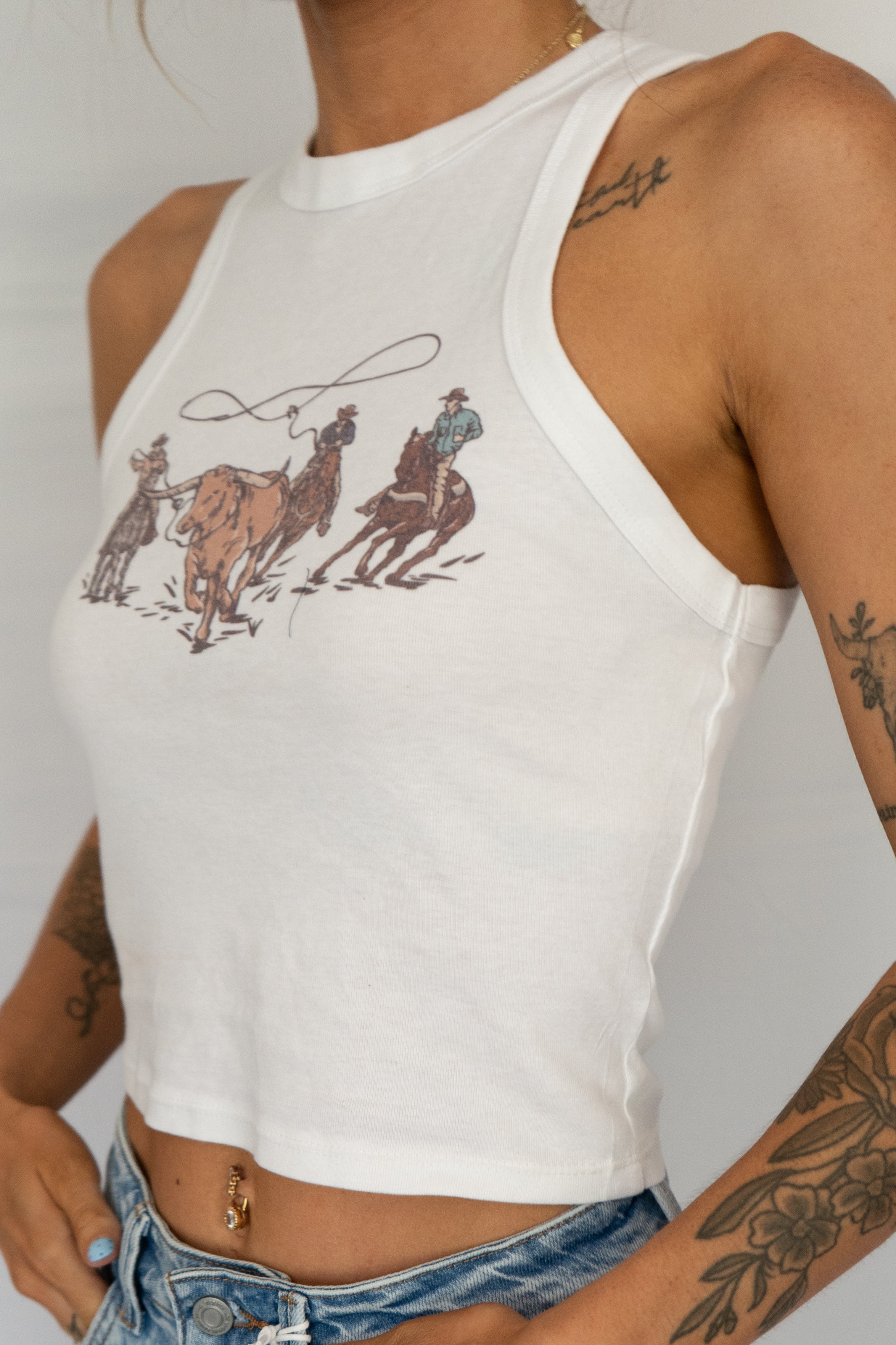 Cowboys Cropped Tank
